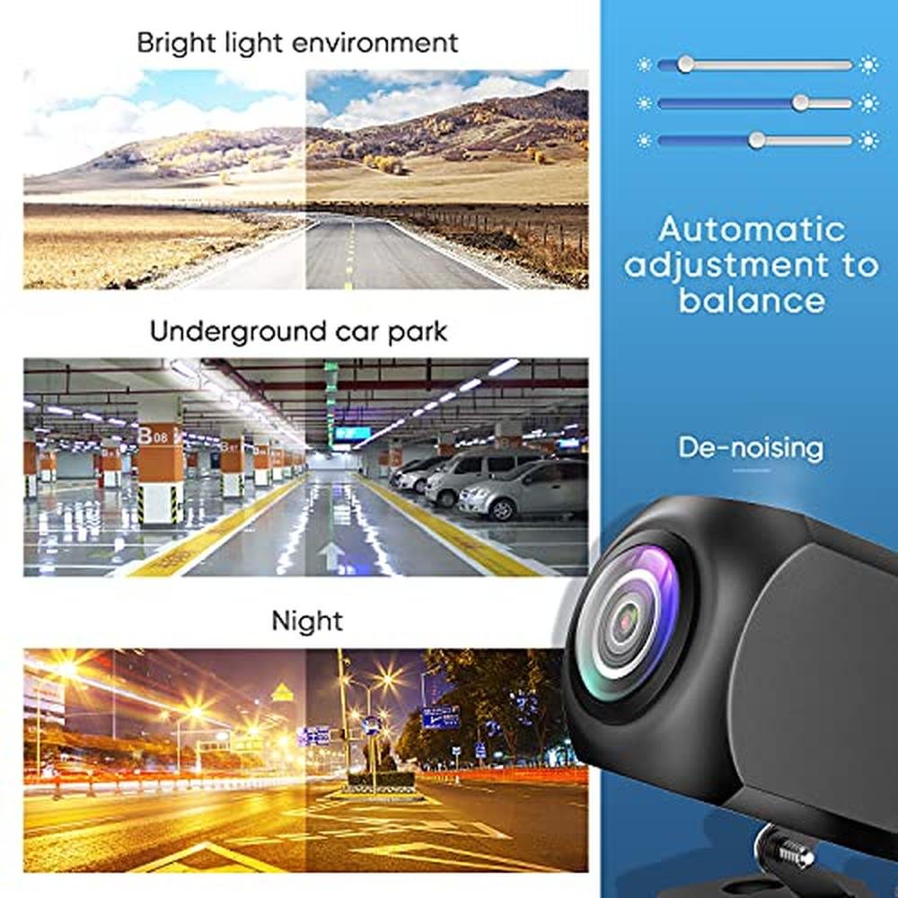 HD Backup Camera,Metal Housing 170 Degree Wide View Angle License Plate Rear View Camera for Car,Clear Night Vision IP69 Waterproof Rearview Universal Reverse Cam Kit for Vehicle SUV RV Pickup