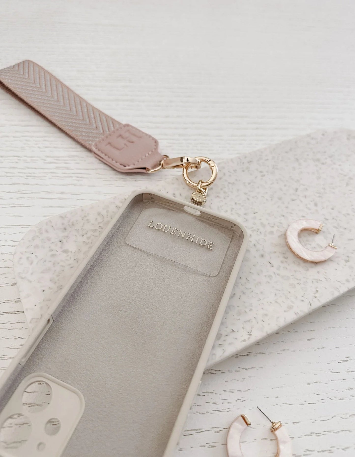 Iris Keyring with Phone Attachment - Pink - Louenhide