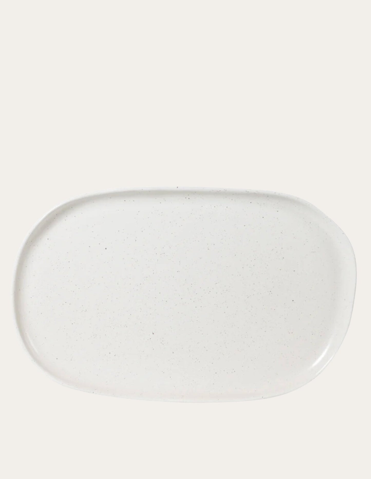 Grand plat oblong / Table d'abondance en terre naturelle