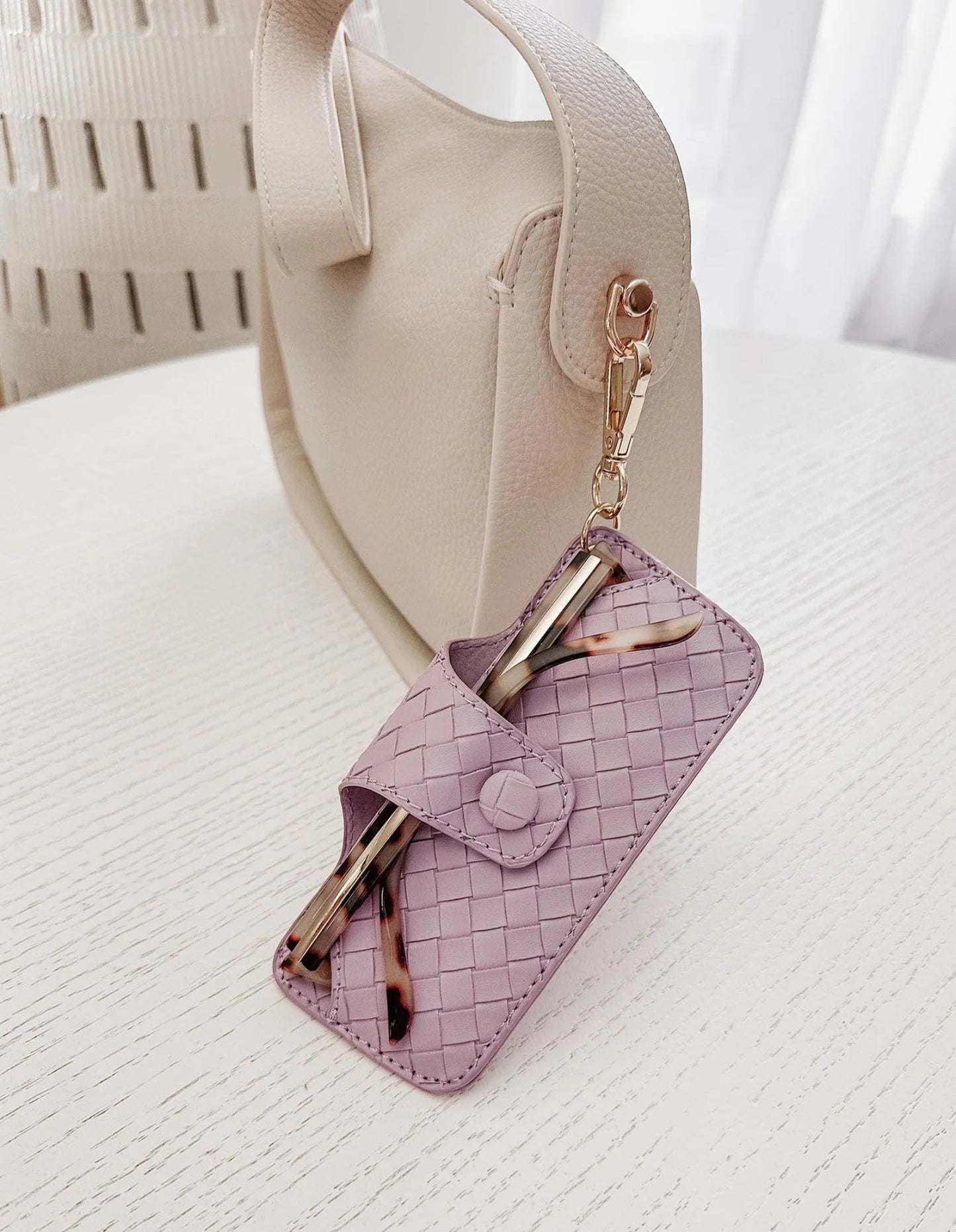 Skittle Sunglasses Case - Woven Lilac - Louenhide