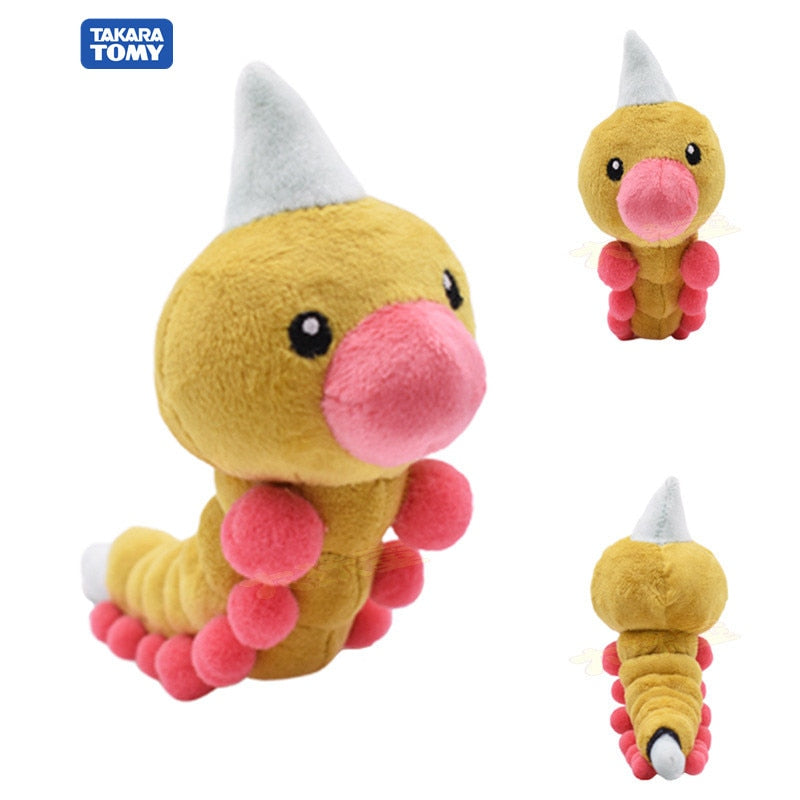 TAKARA TOMY Pokemon 19cm Weedle Plush Toy Soft Stuffed Peluche Dolls Regalo para sa Pasko ng mga Bata