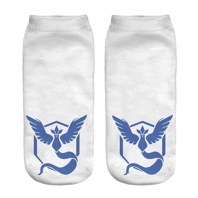 Socks 3D Printed Animals Anime Cheaper Short Cute Lady Girl Summer Funny Valor Socks Pokemon Go