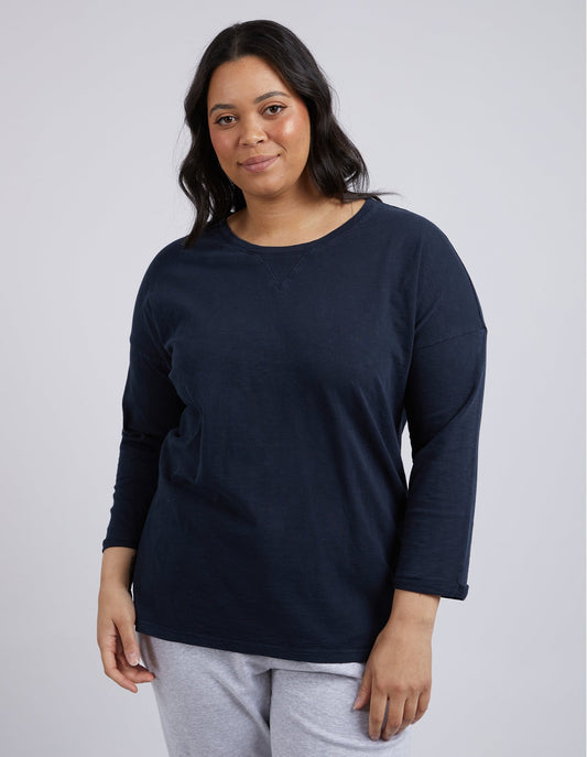 Annie 3/4 Sleeve Tee - Navy - Elm Lifestyle