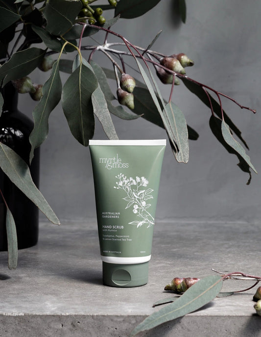 Gommage pour les mains - Eucalyptus, menthe poivrée et citron - Myrte et mousse