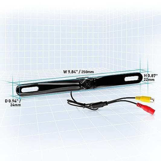 BOSS Audio Systems LPCB36 Car Truck Rearview Backup Reverse Camera - License Plate Mount, 170 Wide Angle Rear View Cam, Low Light Friendly