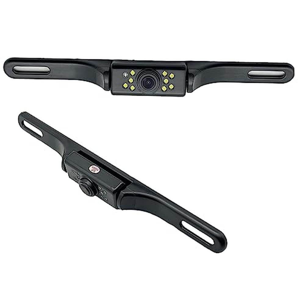 YIMU Car Backup Camera, License Plate Camera with 7 LED Lights Rear Camera, HD Night Vision Rear View Camera,Wide View Angle, IP69K Waterproof Reverse Vehicle Camera for Cars,SUV,Trucks,RV, Pickup