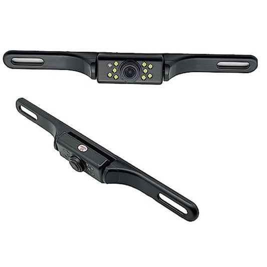 YIMU Car Backup Camera, License Plate Camera with 7 LED Lights Rear Camera, HD Night Vision Rear View Camera,Wide View Angle, IP69K Waterproof Reverse Vehicle Camera for Cars,SUV,Trucks,RV, Pickup