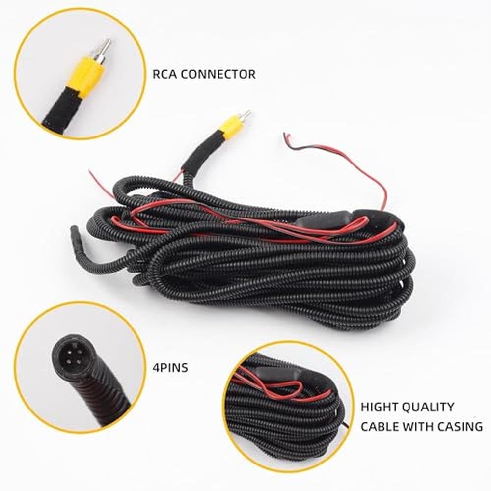 Dasbecan Tailgate Handle Rear View Backup Camera 6909004020 Compatible with Toyota Tacoma 2005-2015 Black Aftermarket Replacement Reverse Parking Liftgate Latch Handle Camera (RCA Connector)