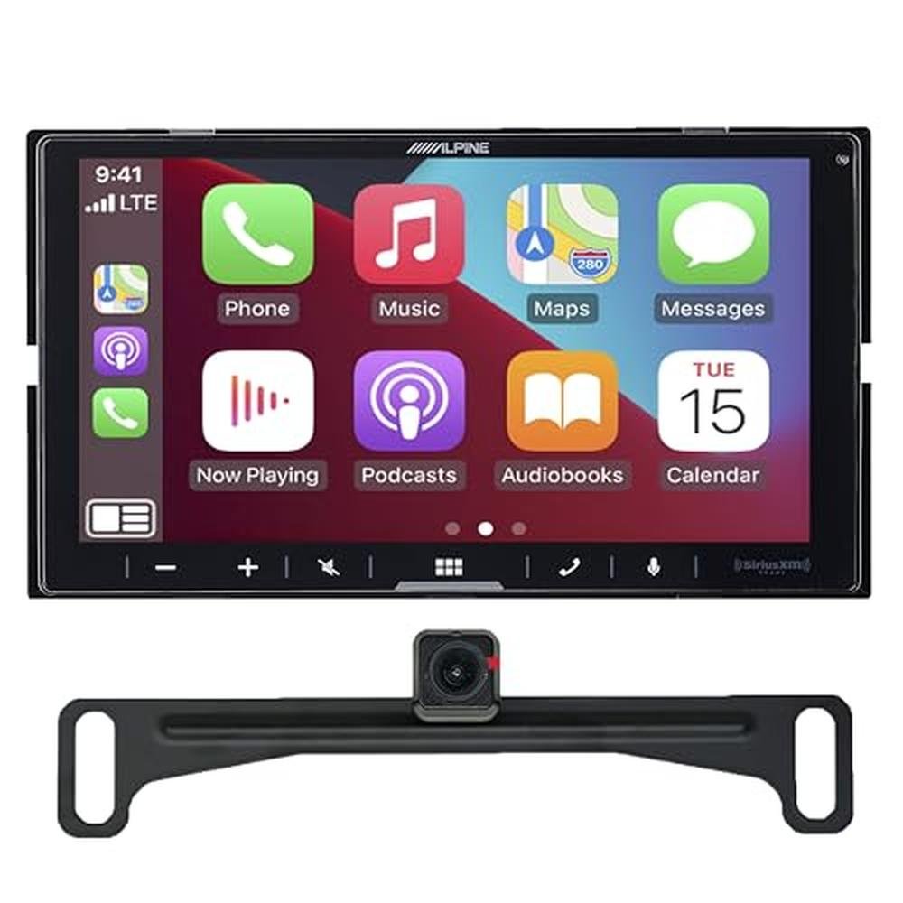 Alpine ILX-W670, 7-Inch Double DIN Digital Multimedia Receiver Compatible with Apple Carplay and Android Auto - Includes EchoMaster Backup Camera