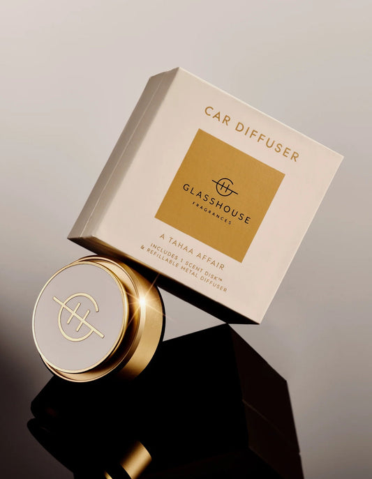 Gold Car Diffuser - A Tahaa Affair - Glasshouse Fragrances