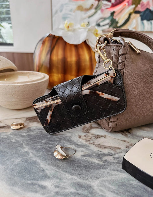 Étui à lunettes de soleil Skittle - Tissé noir - Louenhide