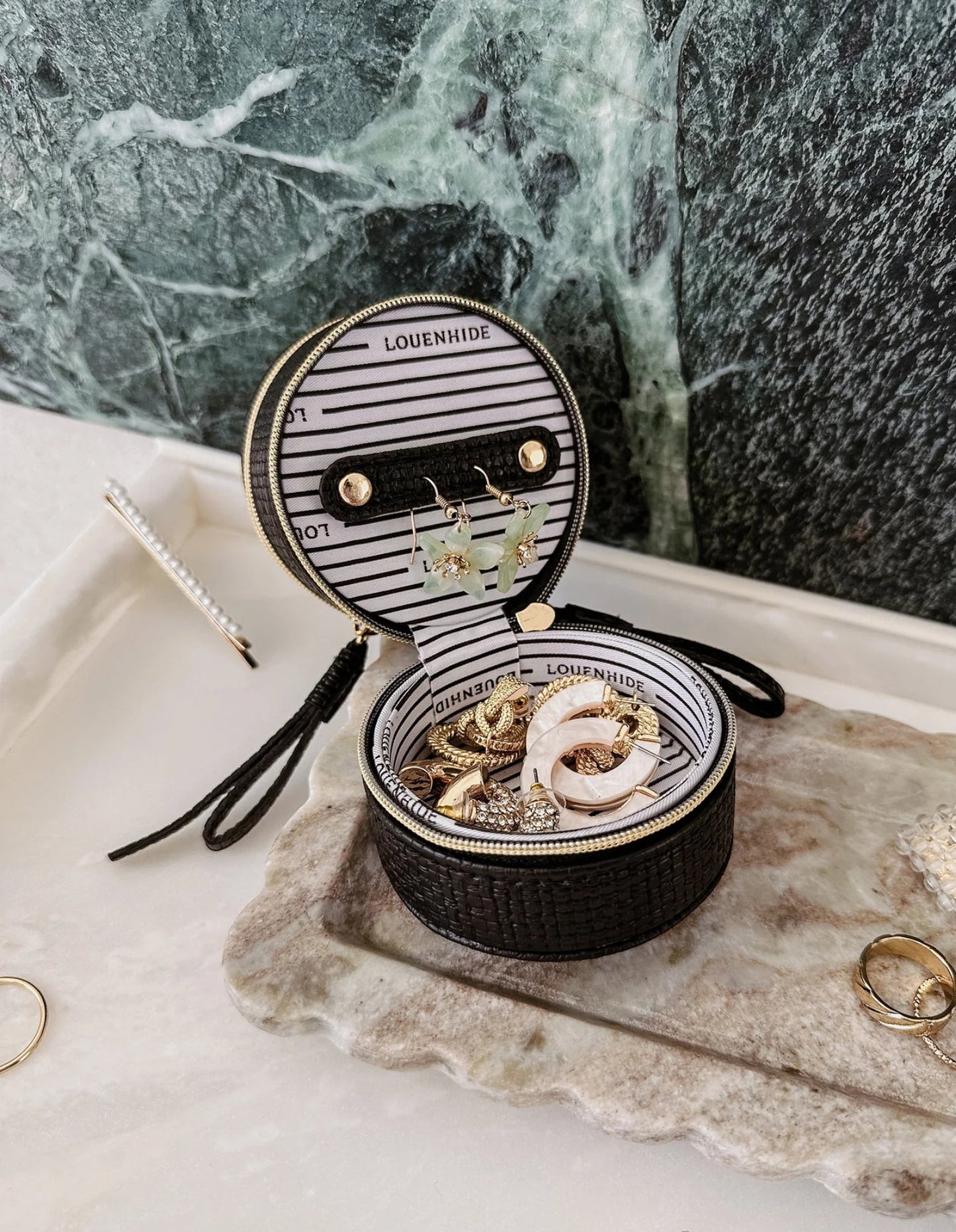 Sofia Jewellery Box - Black- Louenhide