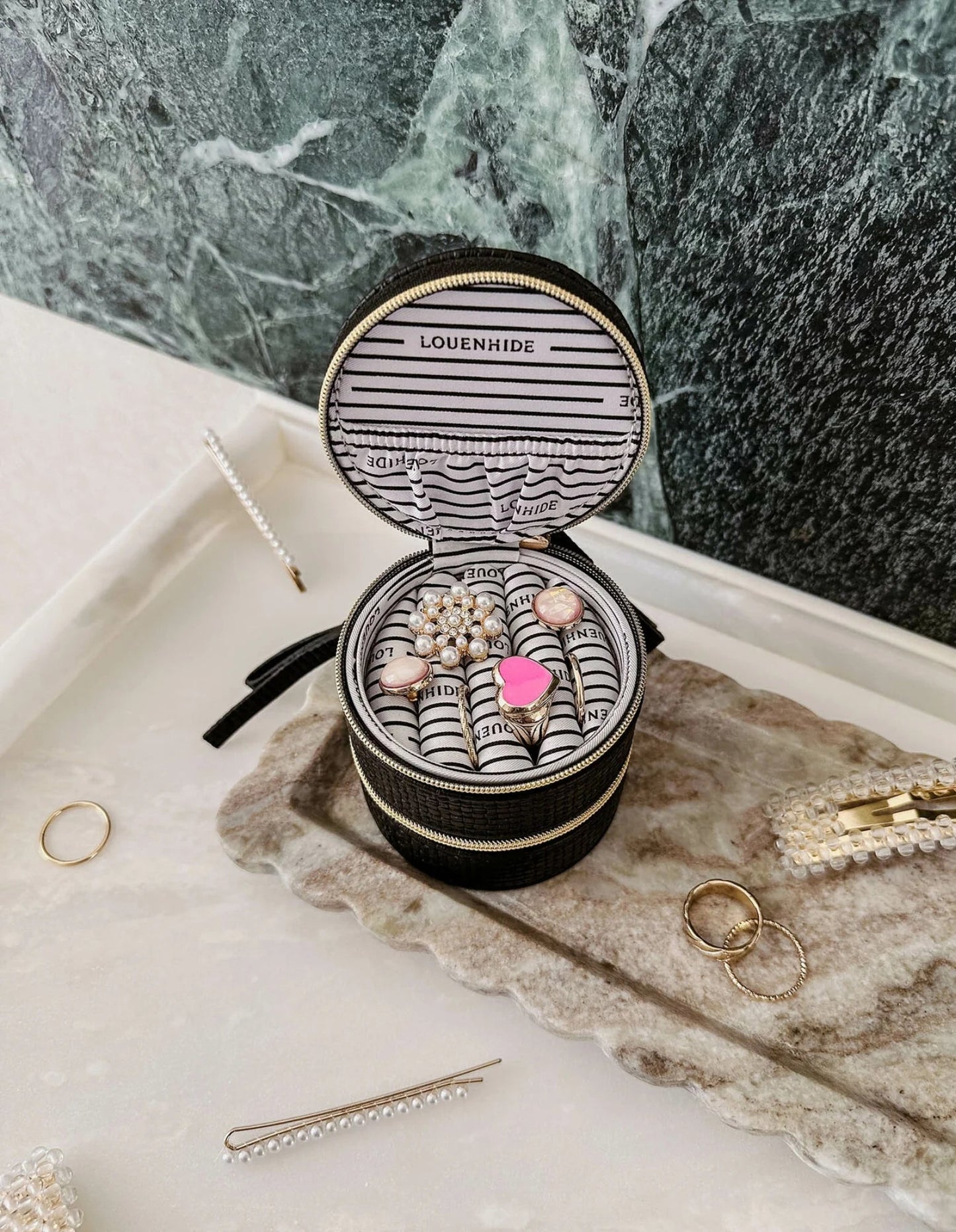 Sofia Jewellery Box - Black- Louenhide