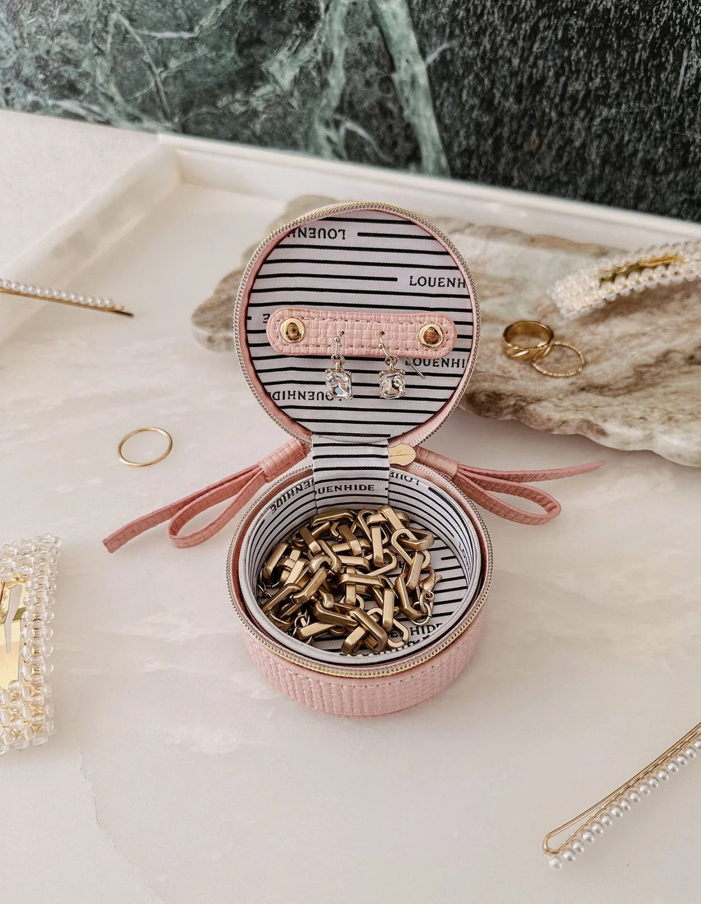 Sofia Jewellery Box - Pale Pink - Louenhide