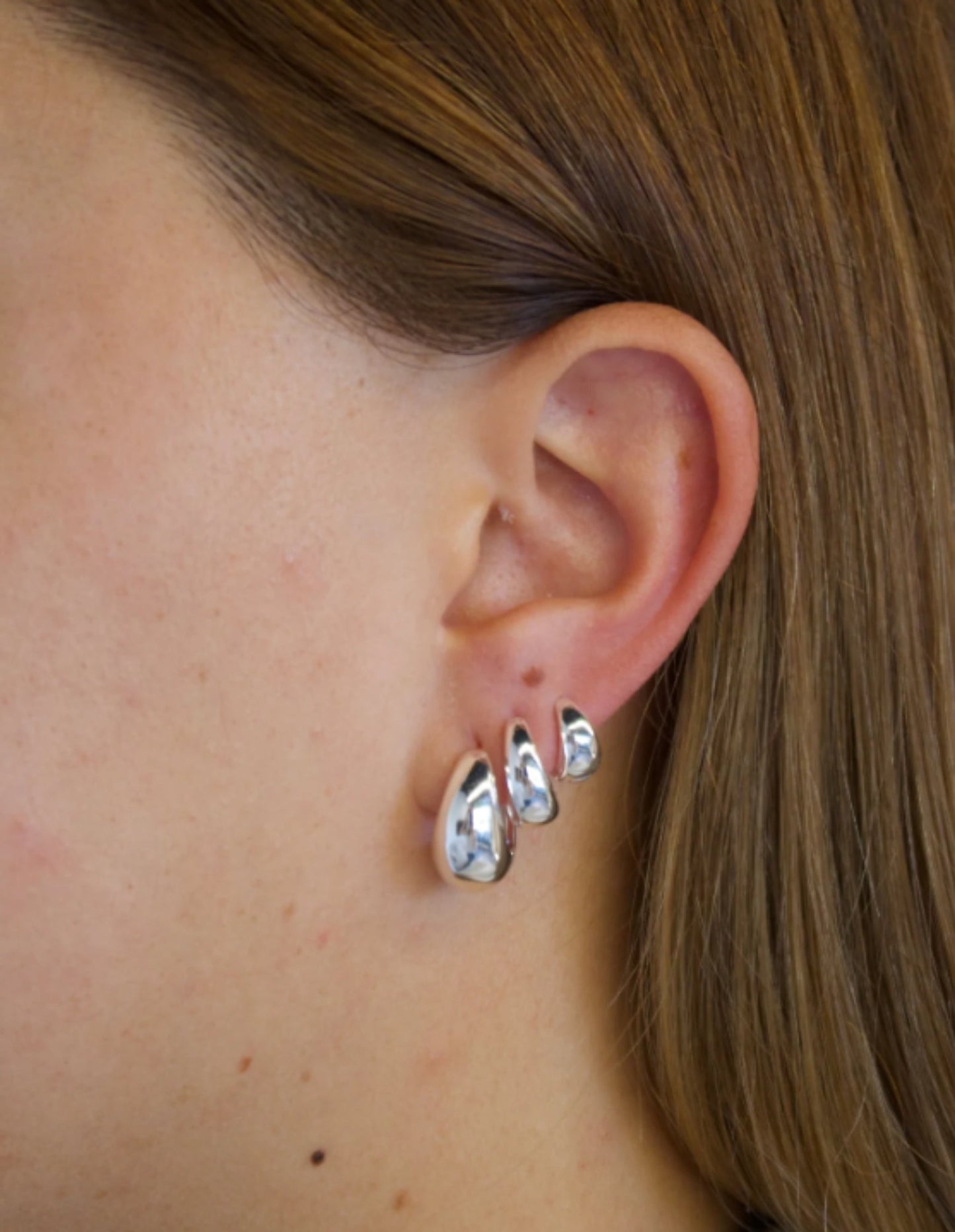 Créoles Steph Large - Argent - Zafino