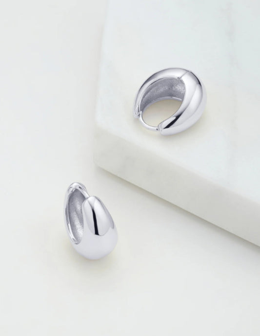 Créoles Steph Large - Argent - Zafino