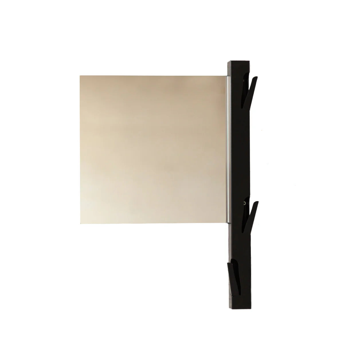 Coatrack by the Meter Verticaal 50cm met Spiegel | Zwart