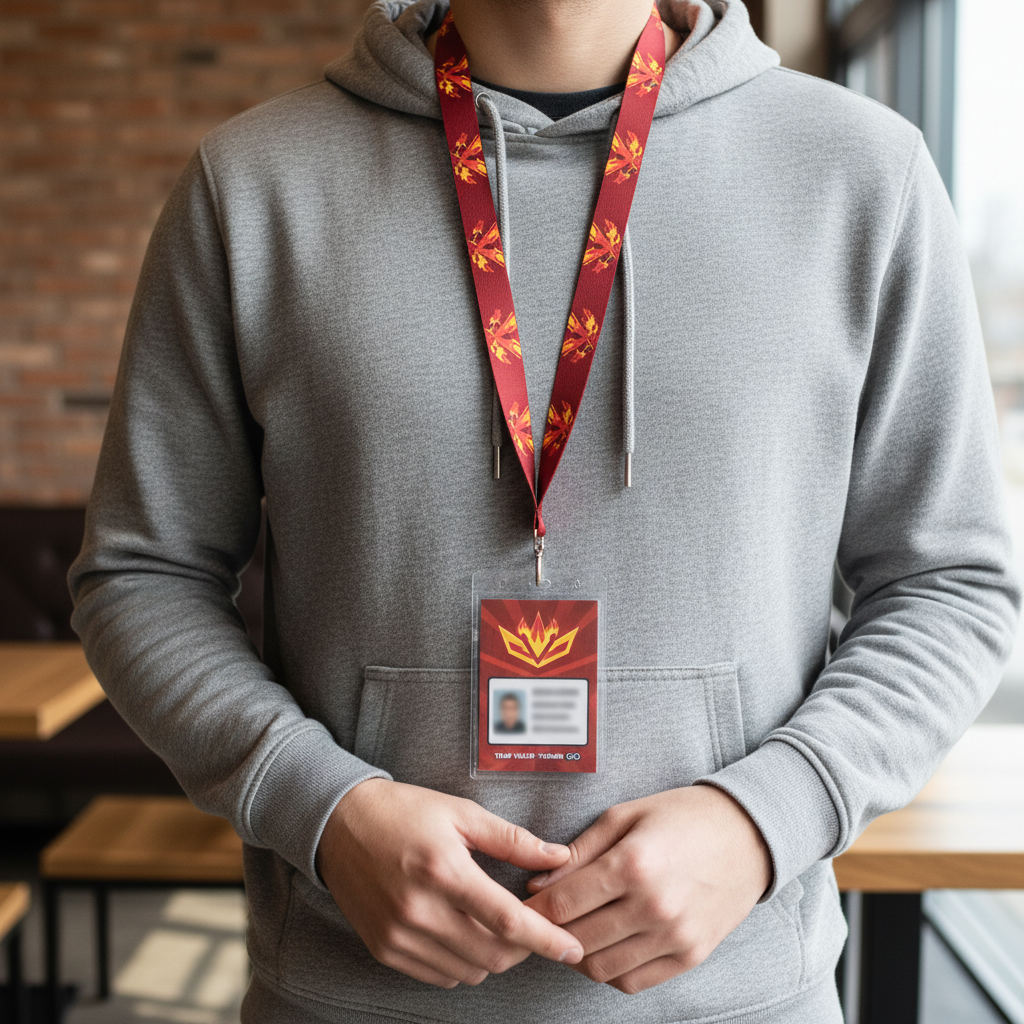 Team Valor Lanyard In Use