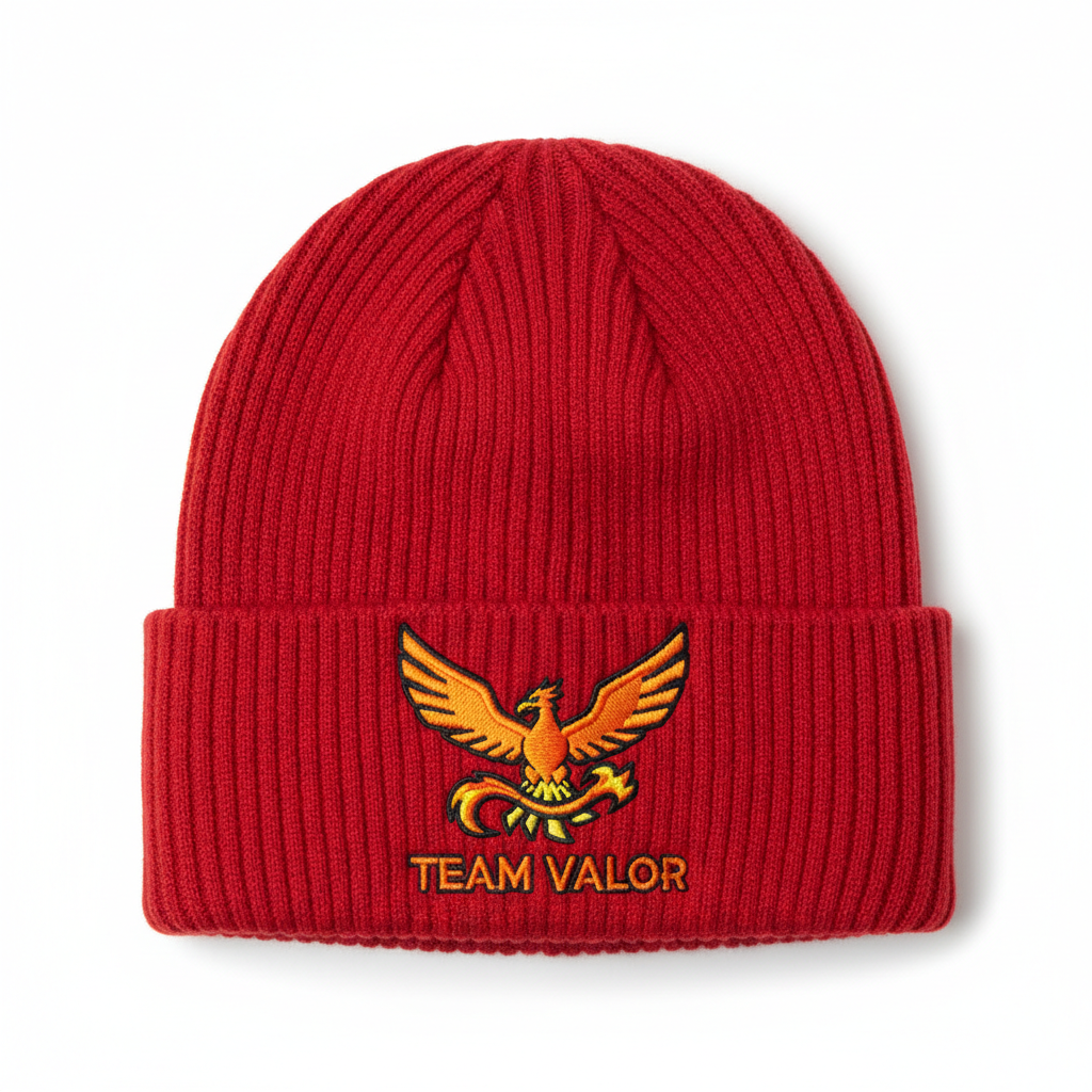 Team Valor Beanie Front View