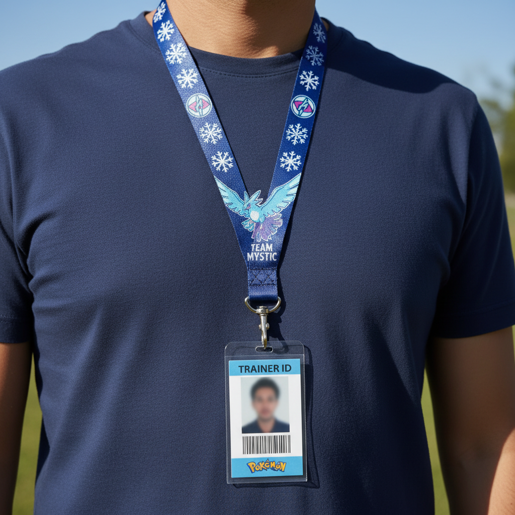 Team Mystic Lanyard In Use