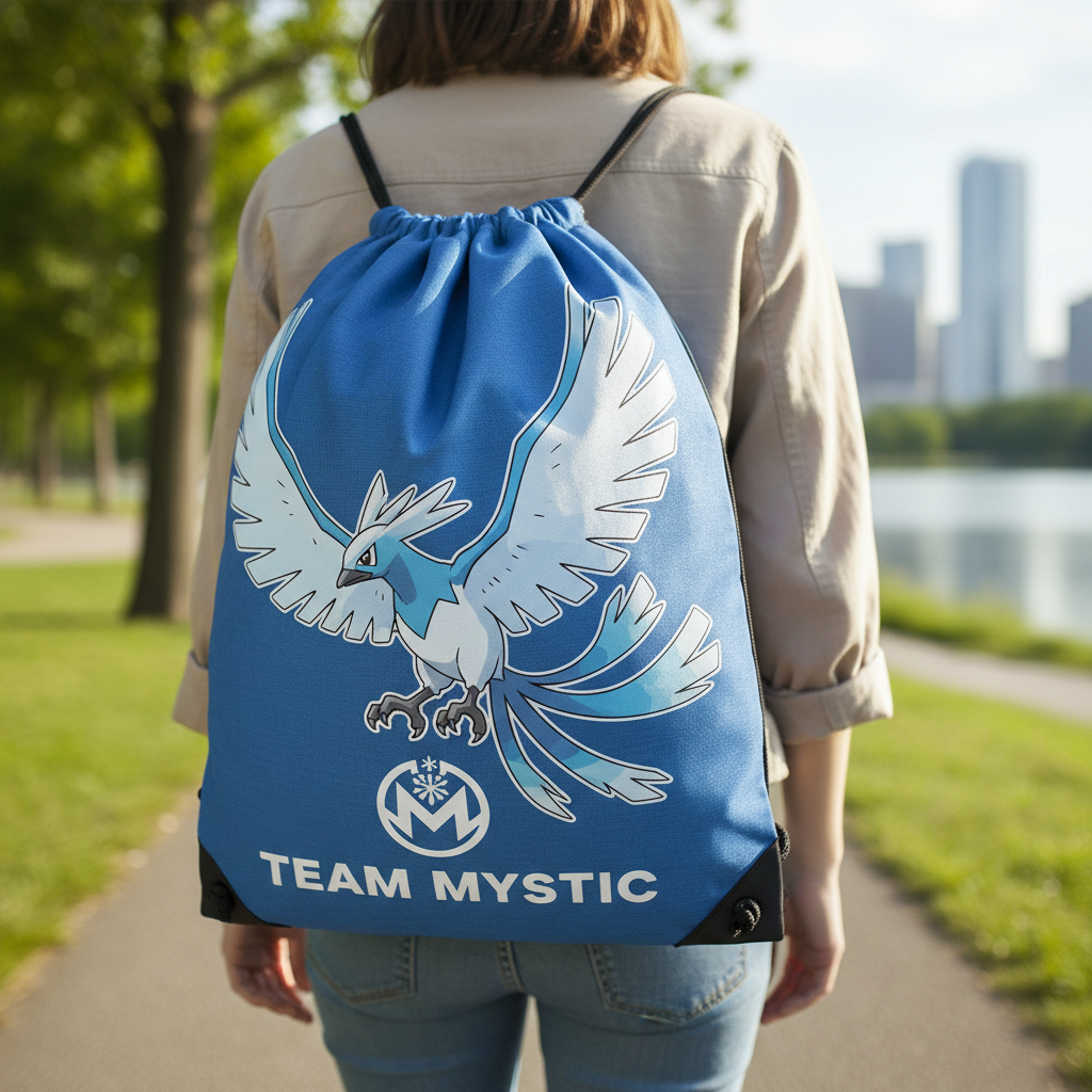 Team Mystic Drawstring Bag Lifestyle