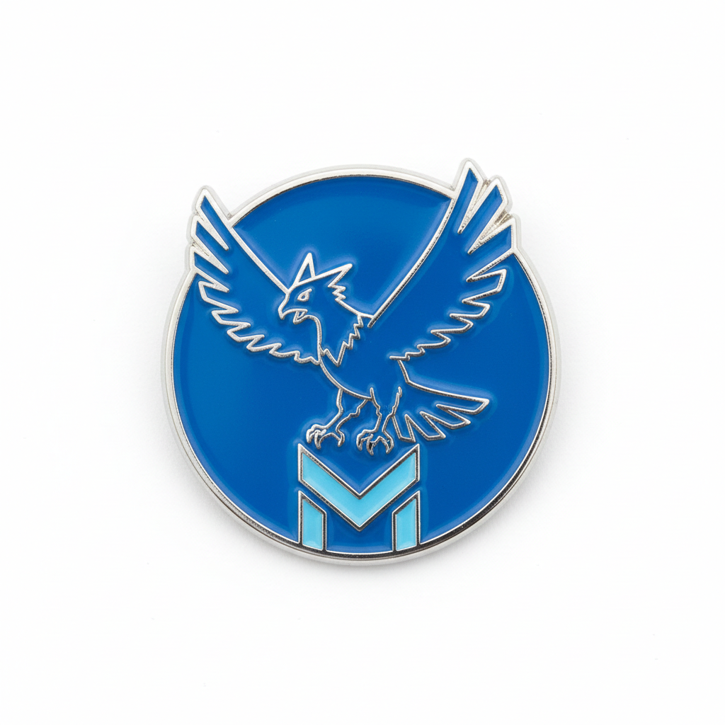 Team Mystic Enamel Pin Front View