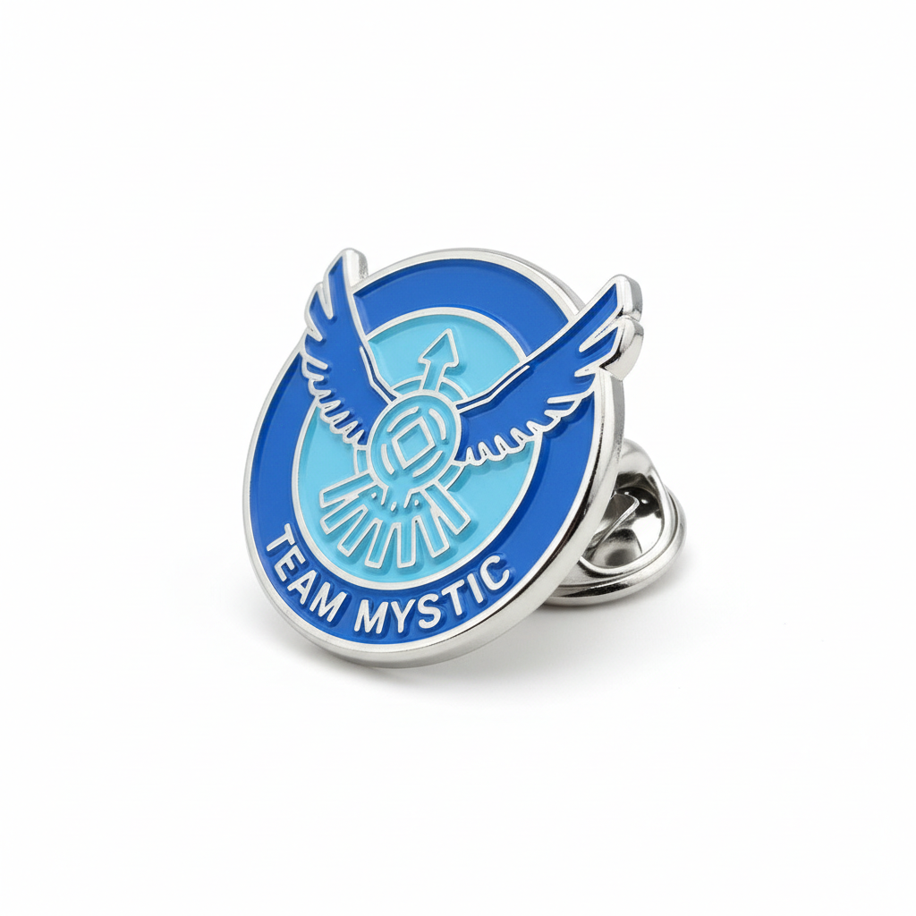Team Mystic Enamel Pin Angled View