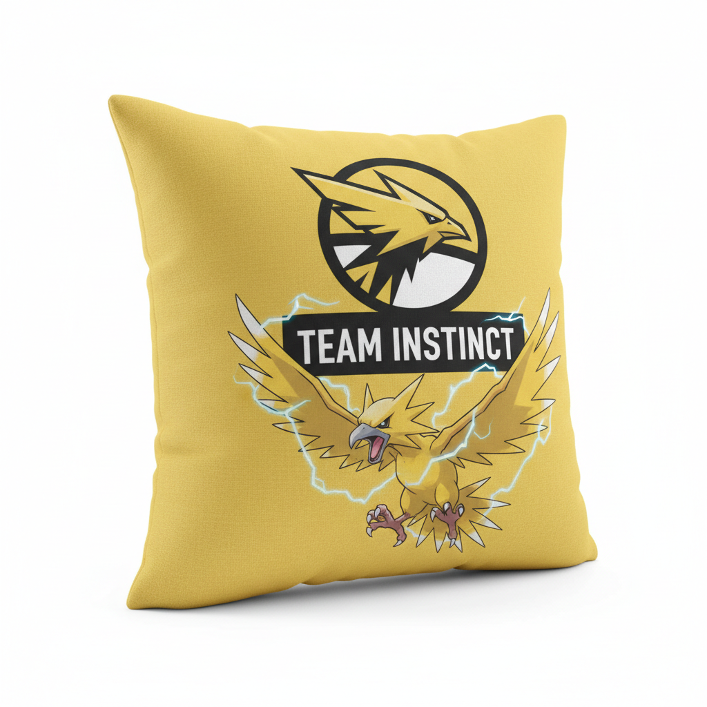 Team Instinct Throw Pillow Angled View
