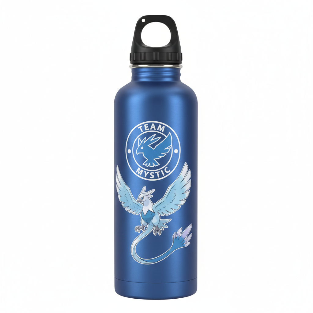 Team Mystic Water Bottle Angled View