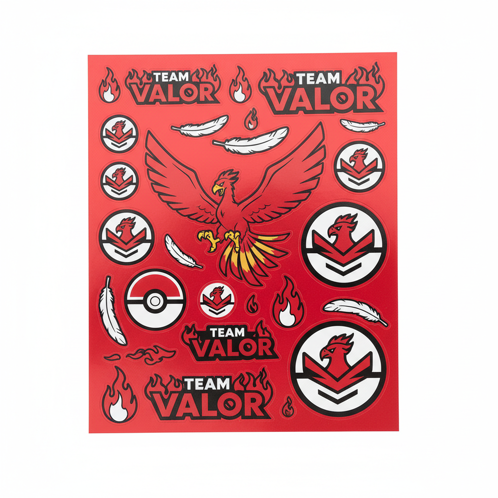 Team Valor Sticker Pack Sheet