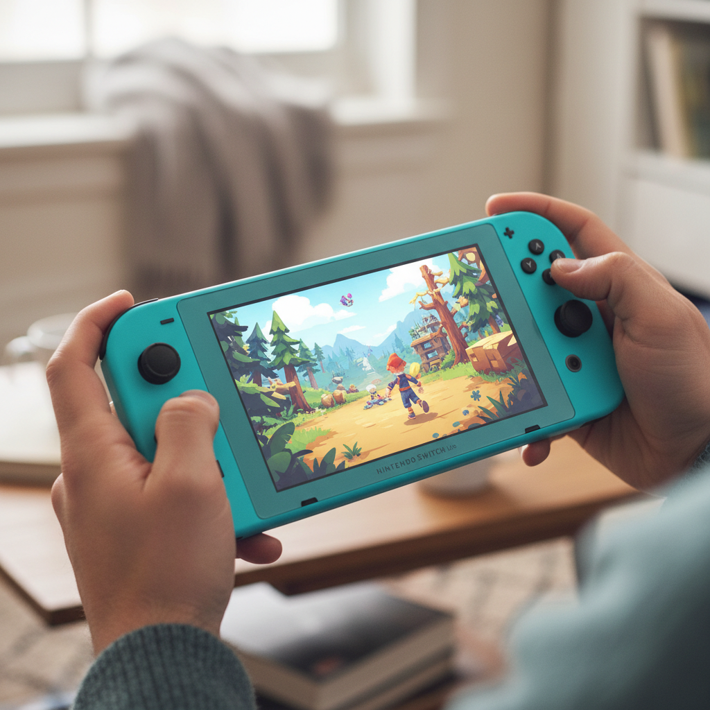 Nintendo Switch Lite In Use