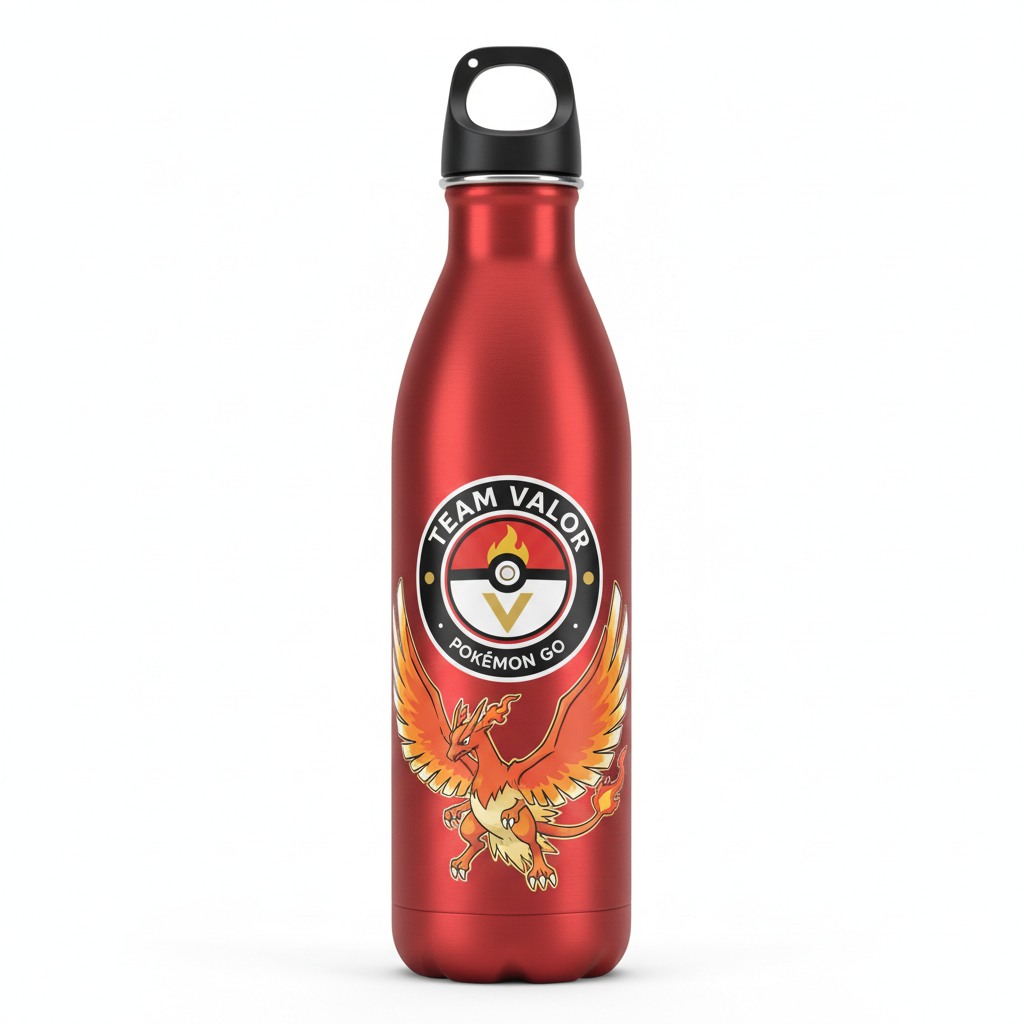 Team Valor Water Bottle Angled View