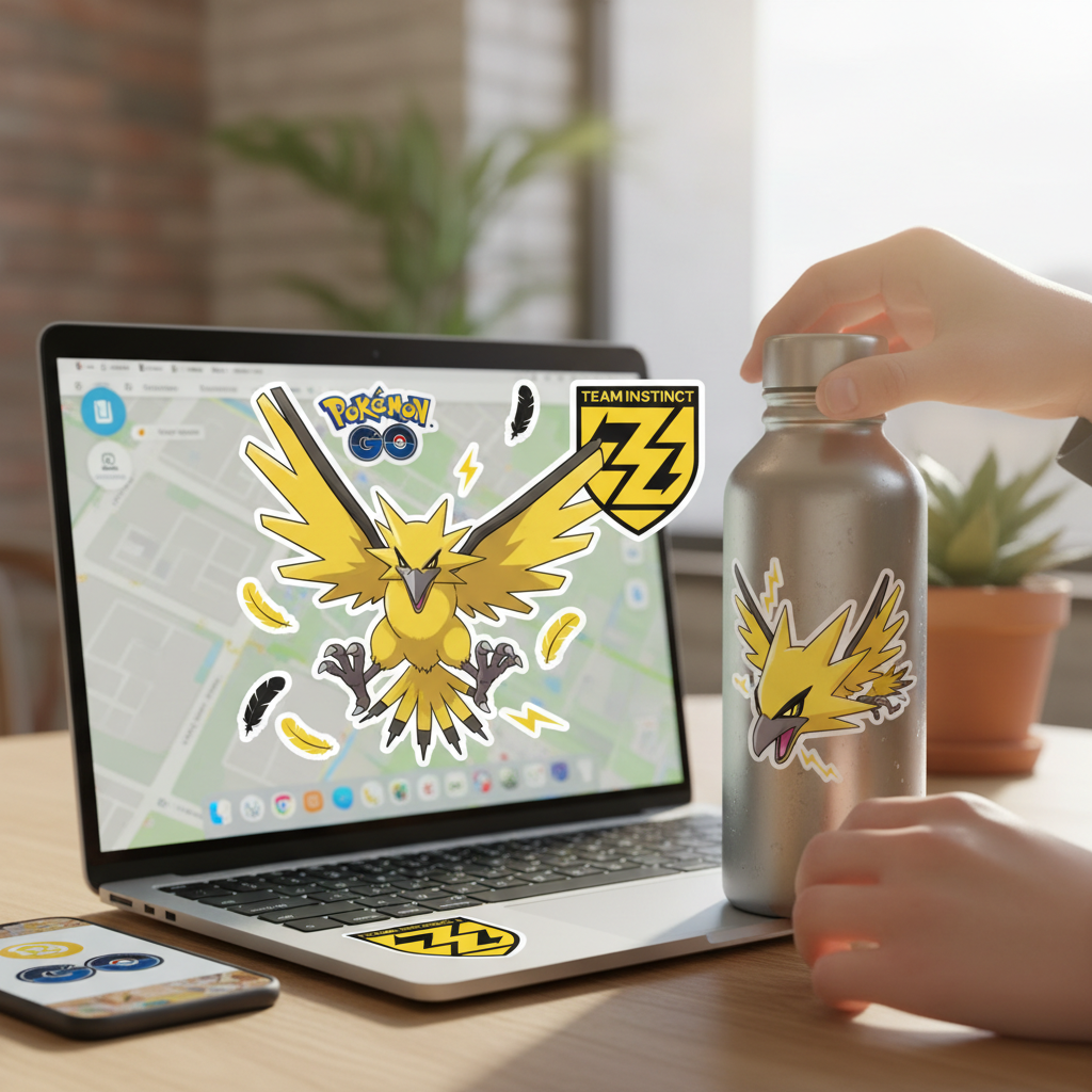 Team Instinct Stickers in Use