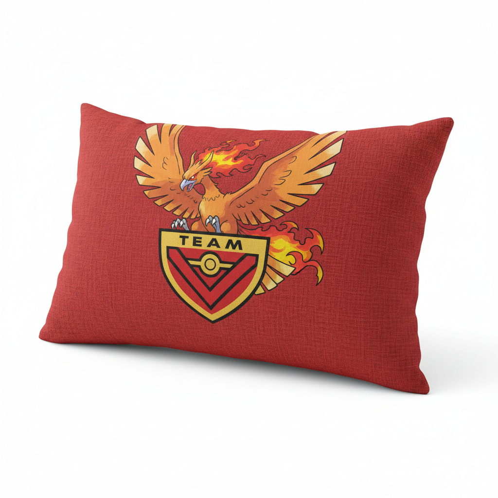 Team Valor Throw Pillow Angled View