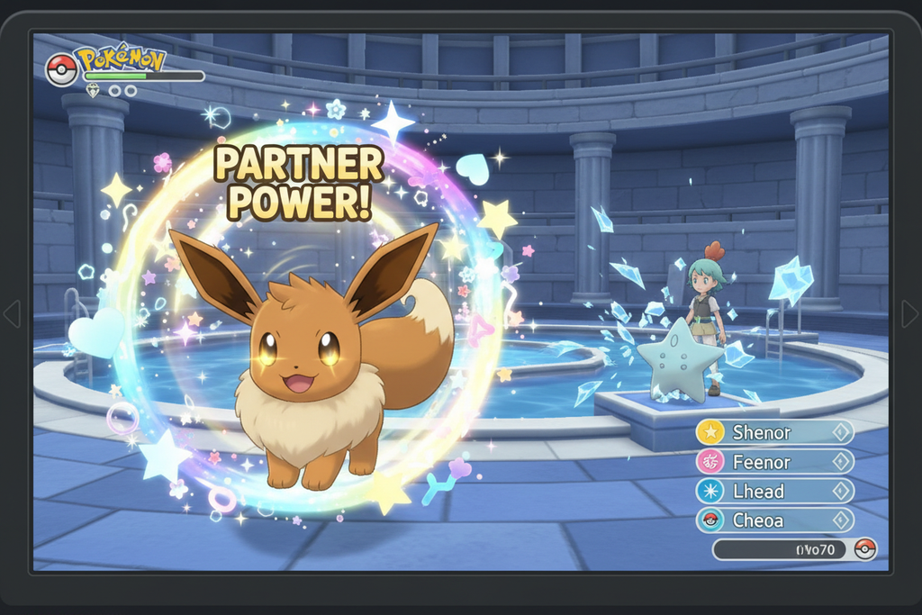 Pokemon Let's Go Eevee partner move battle
