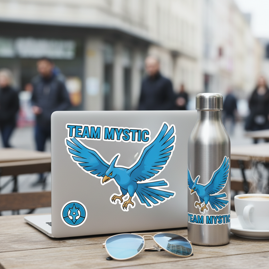 Team Mystic Stickers in Use