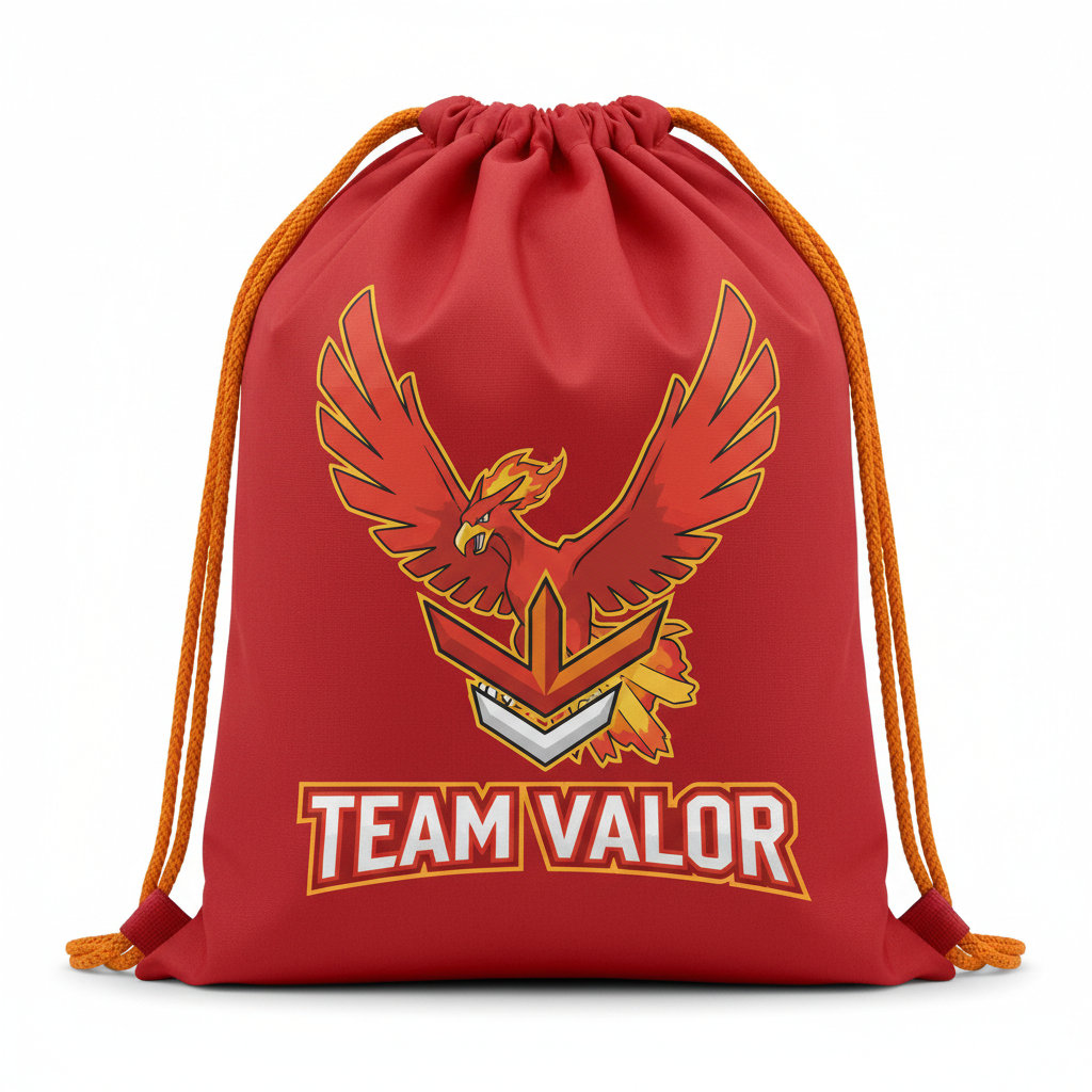 Team Valor Drawstring Bag Front View