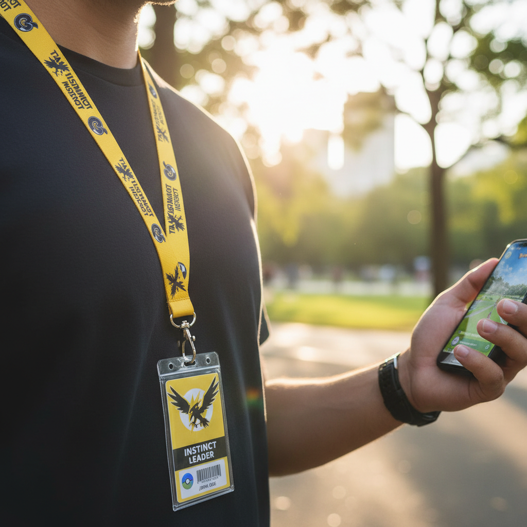 Team Instinct Lanyard In Use