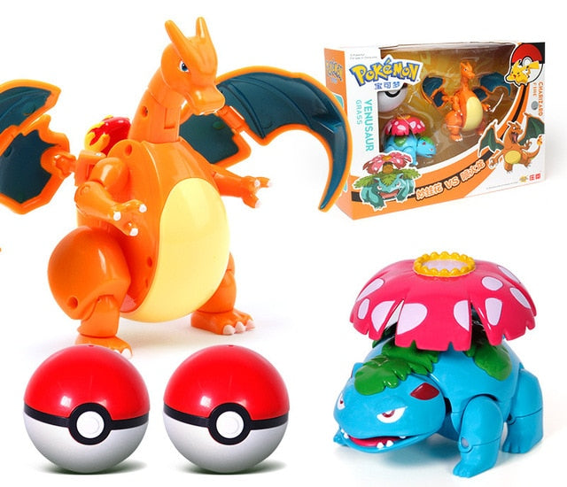 Pokemon toys set Pocket Monster Pikachu Action Figure Pokemon Game Poke Ball Model Charmander Anime Figure Collect Toy Kids Gift