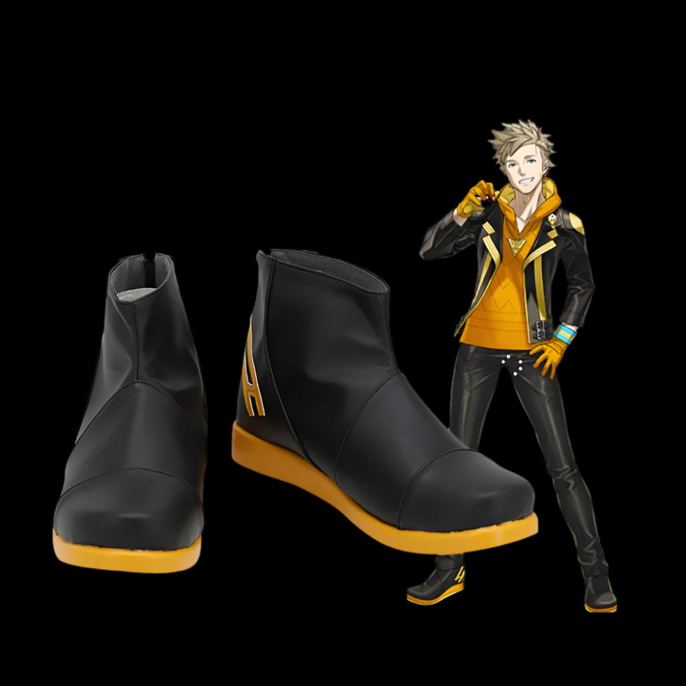 Pokemon Go Spark Team Leader Instinct Cosplay Boots Leather Shoes Custom Made